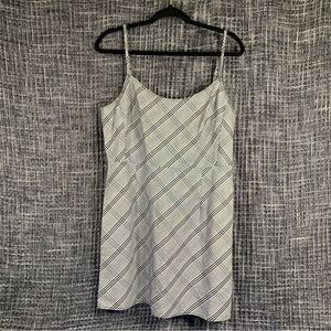 Urban Renewal Vintage Cami Strap Y2K Gray Plaid Dress L #822
